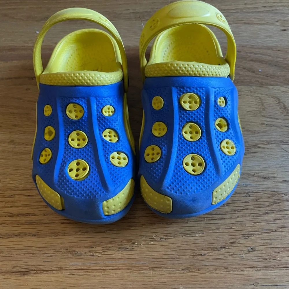 GUC Toddler Blue/Yellow Clog sz 10C